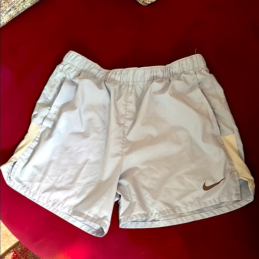 Nike light blue Athletic Shorts Lightweight Elastic Waist lined